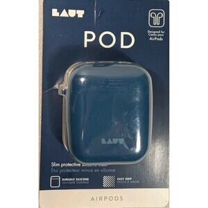 Laut Pod (slim protective case for AirPods) NEW blue silicone case